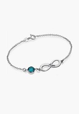 felicitous itsy-bitsy custom made any name birthstone bracelet